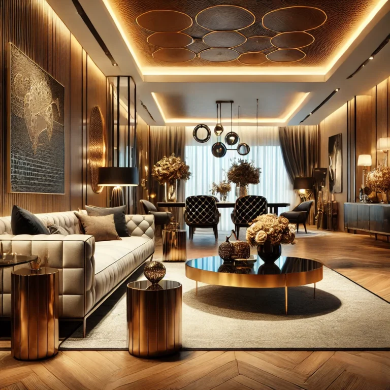 DALL·E 2025-02-08 13.34.55 - A luxurious modern living room featuring high-end furniture, including a designer sofa, elegant coffee table, and stylish lighting
